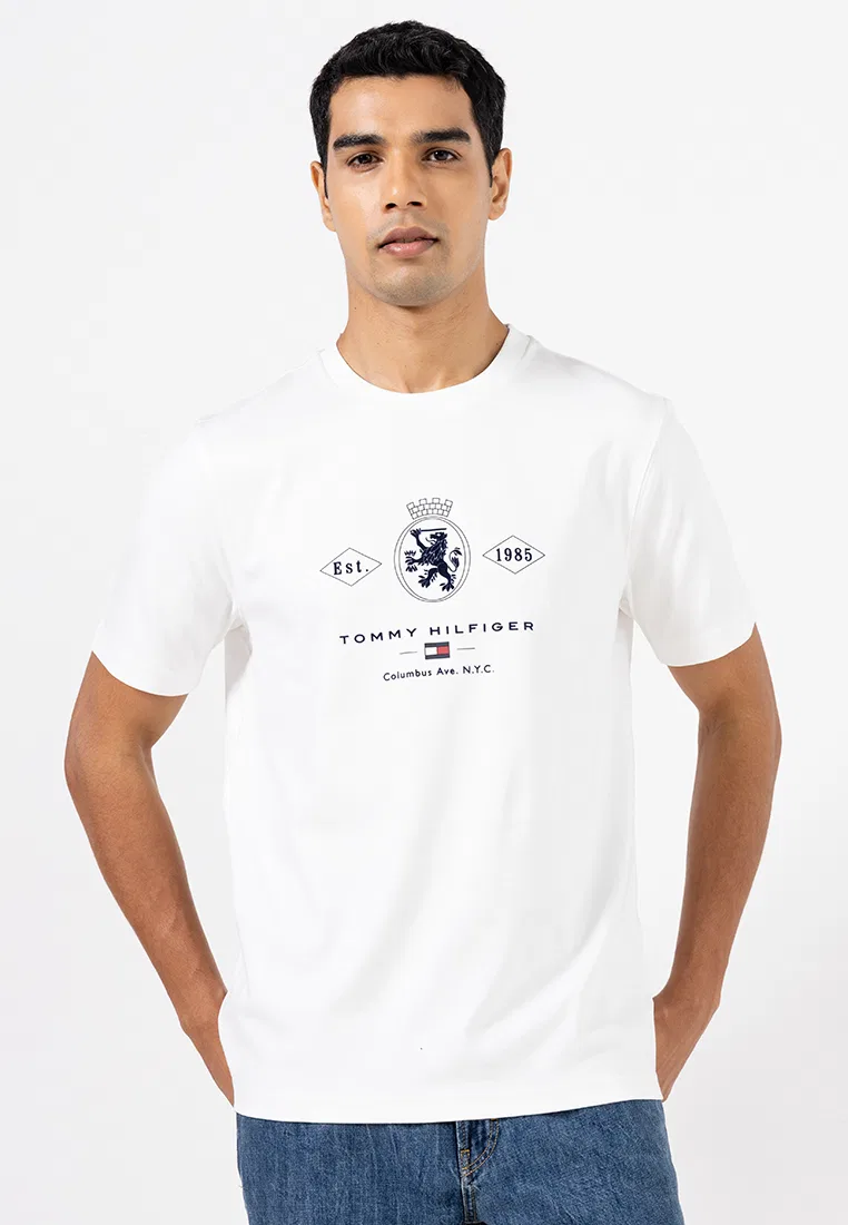 Футболка с графическим принтом, Diamond Crest, Tommy Hilfiger, экрю