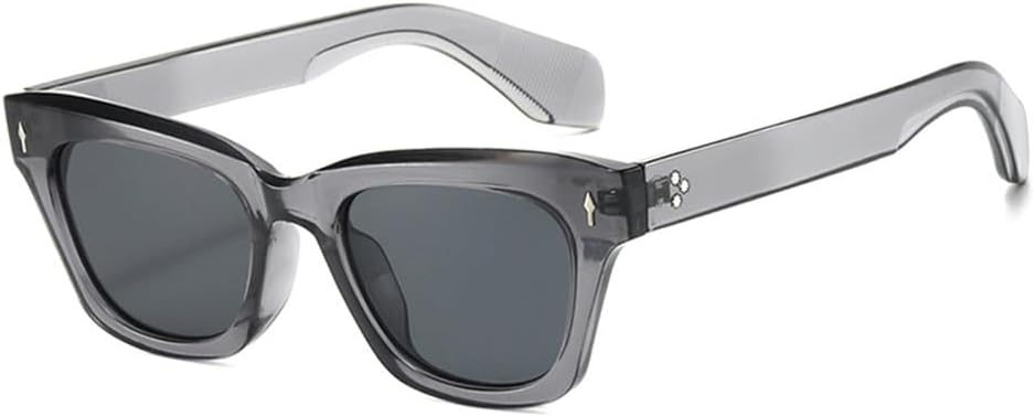 

Солнцезащитные очки Clear Ocean Lens Shades UV400 для женщин, модель «кошачий глаз», с декоративными заклепками, модные солнцезащитные очки для мужчин, темно-зеленого цвета generic, Gray Gray