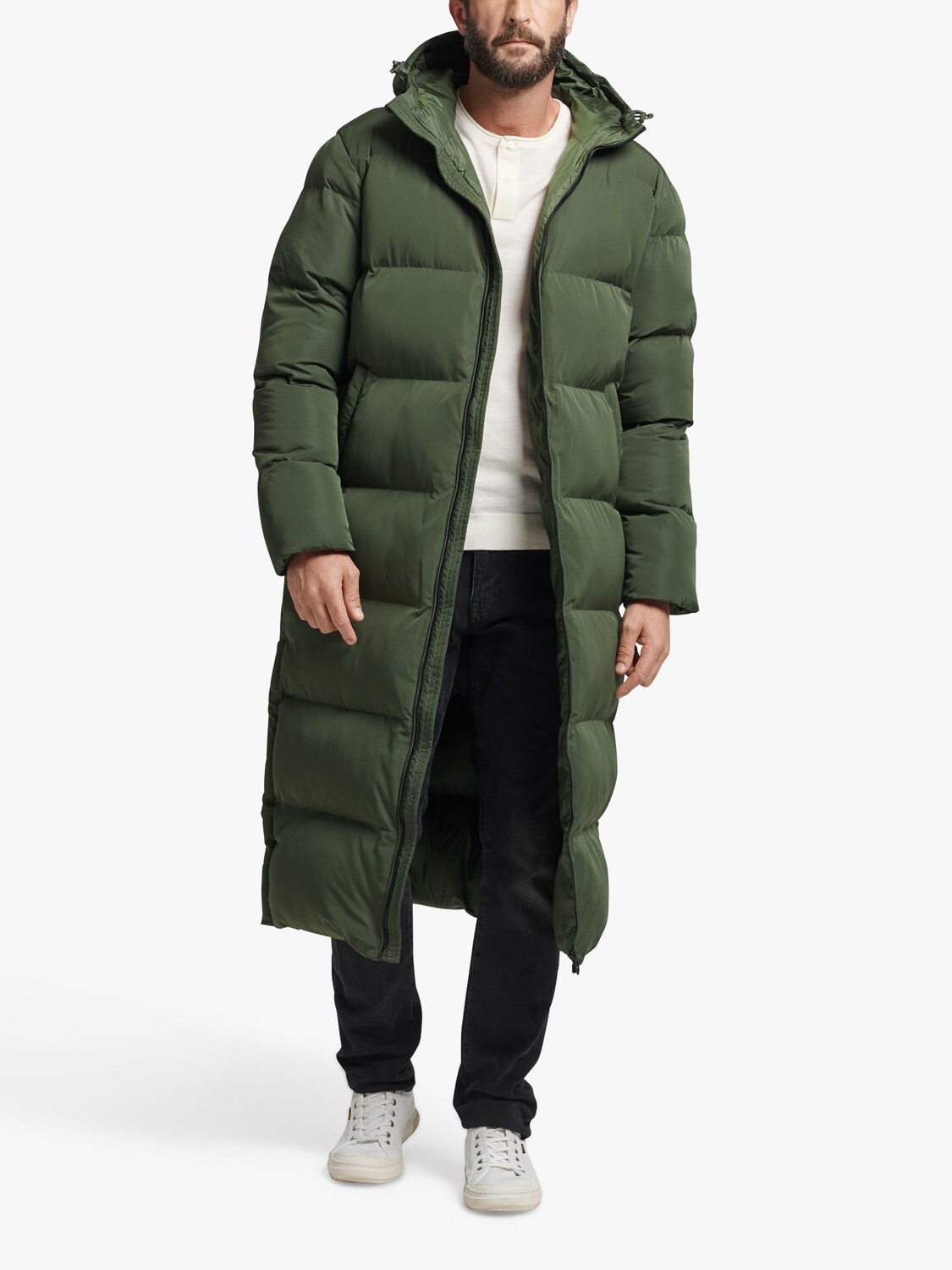 

Удлиненный пуховик с капюшоном Superdry, спортивная сумка