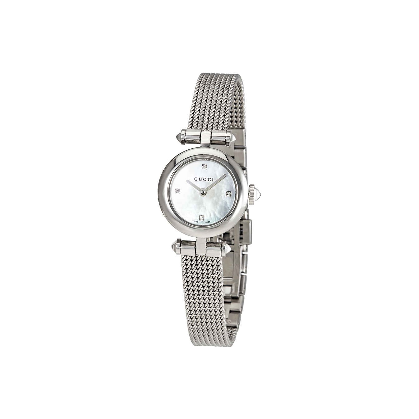 

GUCCI Часы Diamantissima Collection Wrist Watch Quartz Movement Stainless Steel Strap White Dial Women's Watch