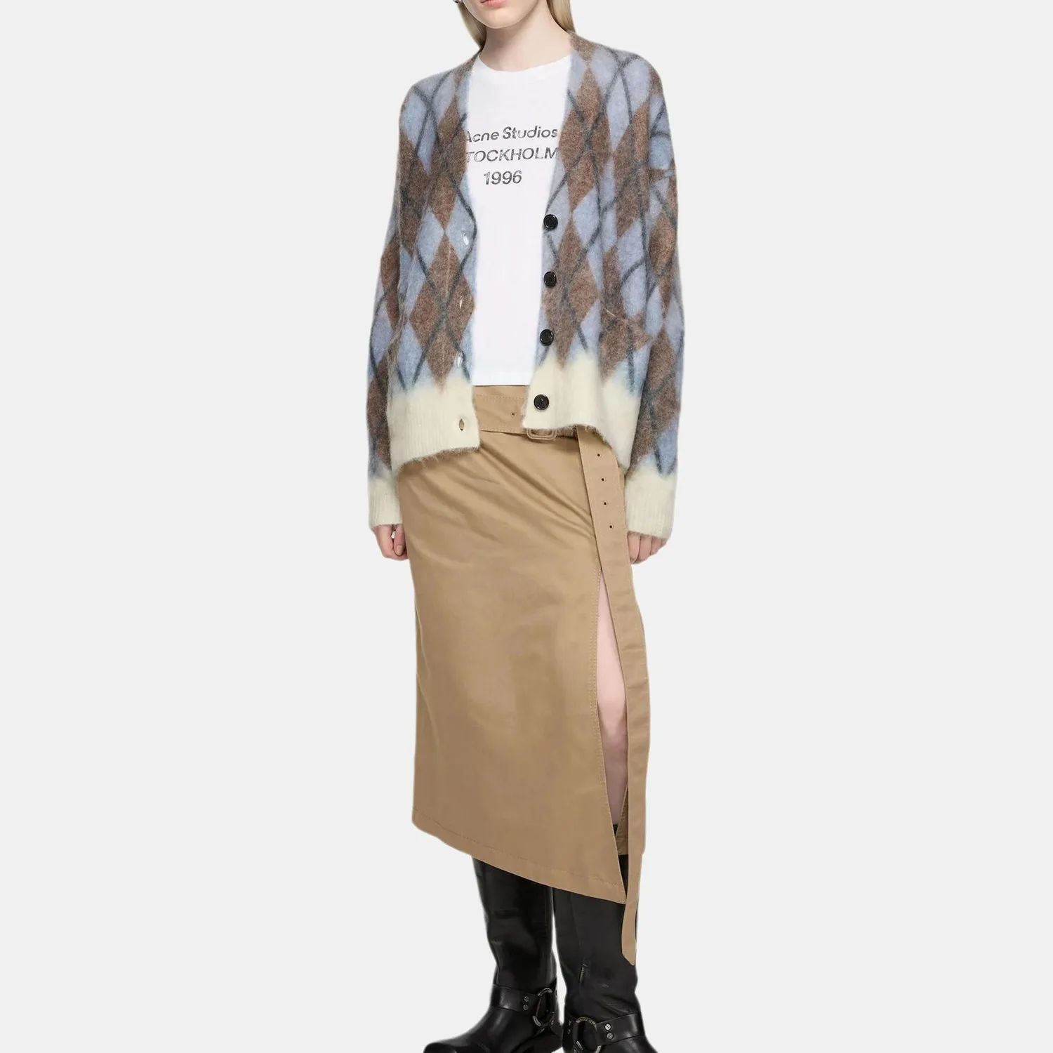 FW25 Вязаный свитер женский Acne Studios, мультиколор — фото 4