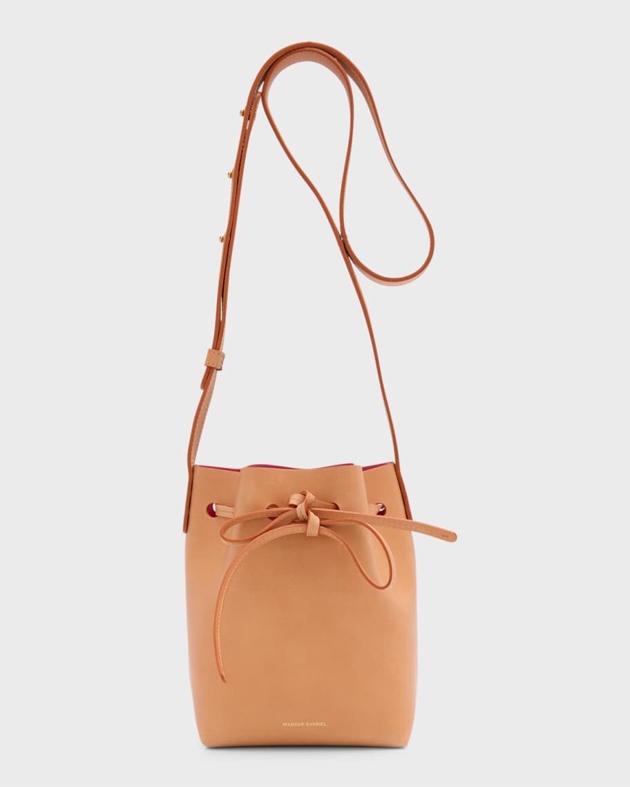 

Мини-сумка-мешок из кожи растительного дубления Mini Mansur Gavriel