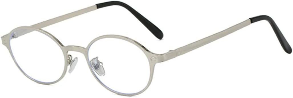 

Маленькие овальные солнцезащитные очки в стиле панк для женщин и мужчин, в металлической оправе, для вождения и путешествий, с защитой от УФ-излучения UV400 VVTWSSW, Silver Clear