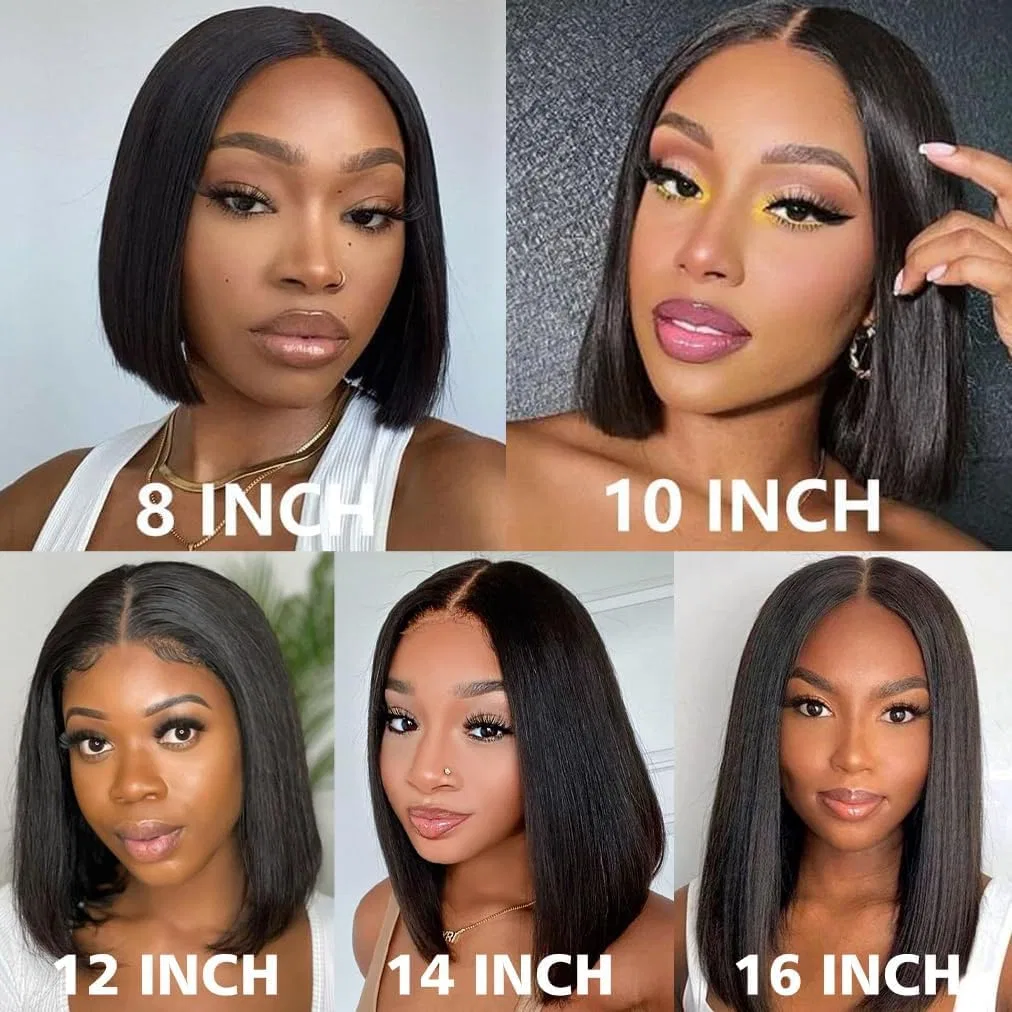 Женский парик «4x4 Lace Frontal» из натуральных волос Feibin, 4X4 Lace Bob Chocolate Brown# — фото 3