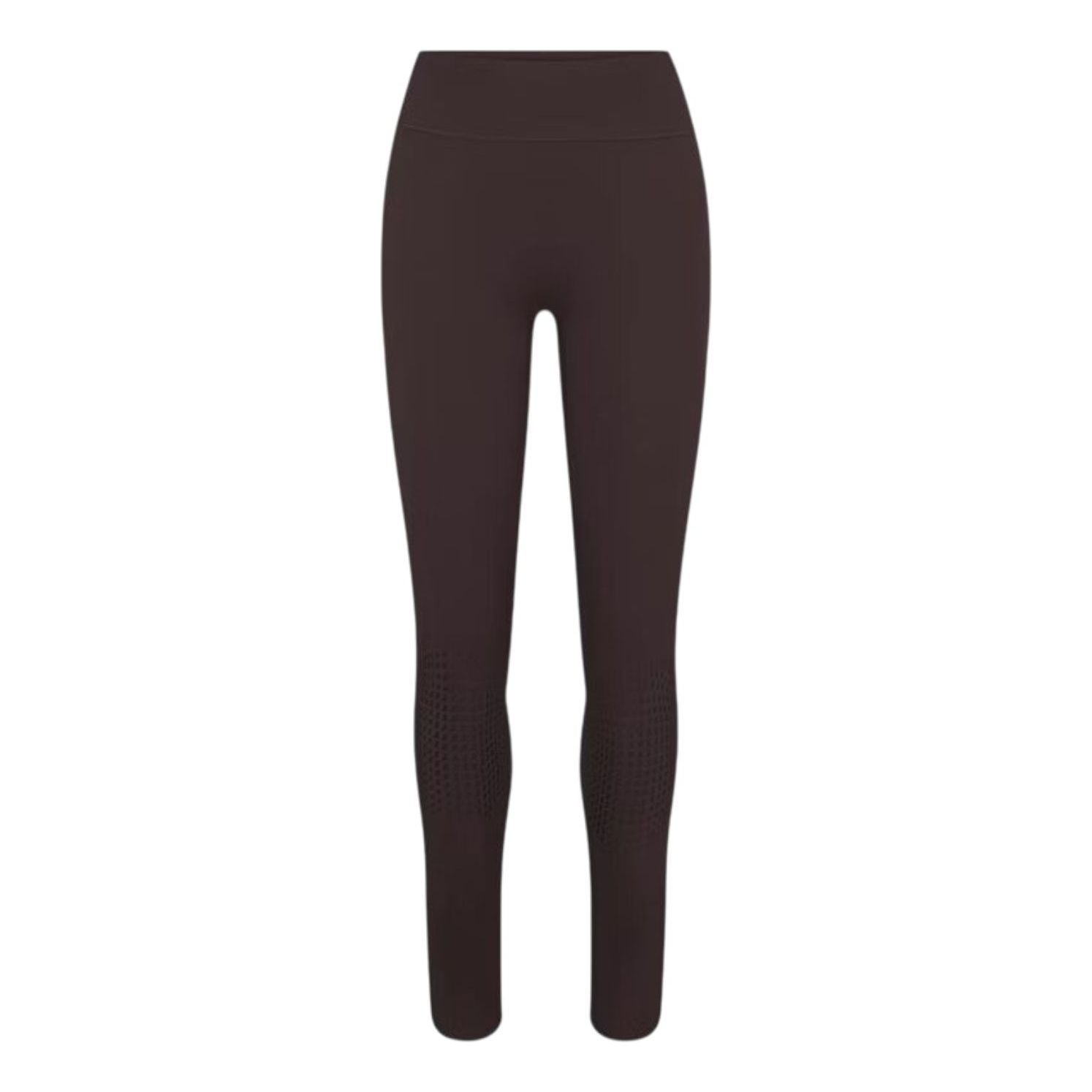 (WMNS) Nike x SKIMS Матовые леггинсы с высокой талией и наколенниками 66 см, цвет «Темно-сепия»