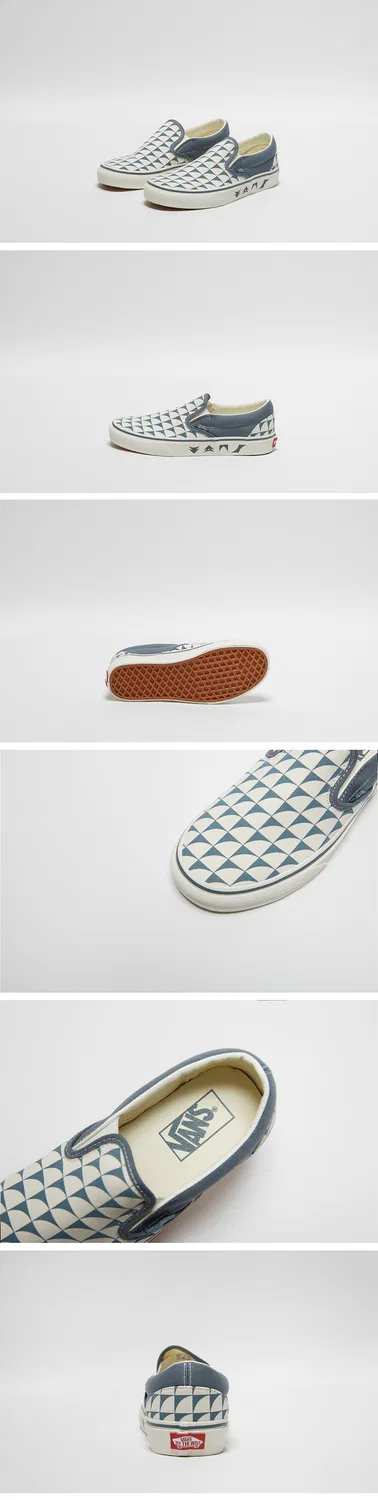 Мужские синие слипоны Checkerboard от Vans — фото 3