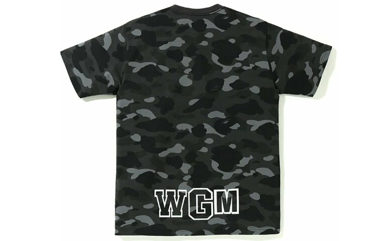 Футболка Shark Series мужская камуфляжная черная A Bathing Ape, черный — фото 2