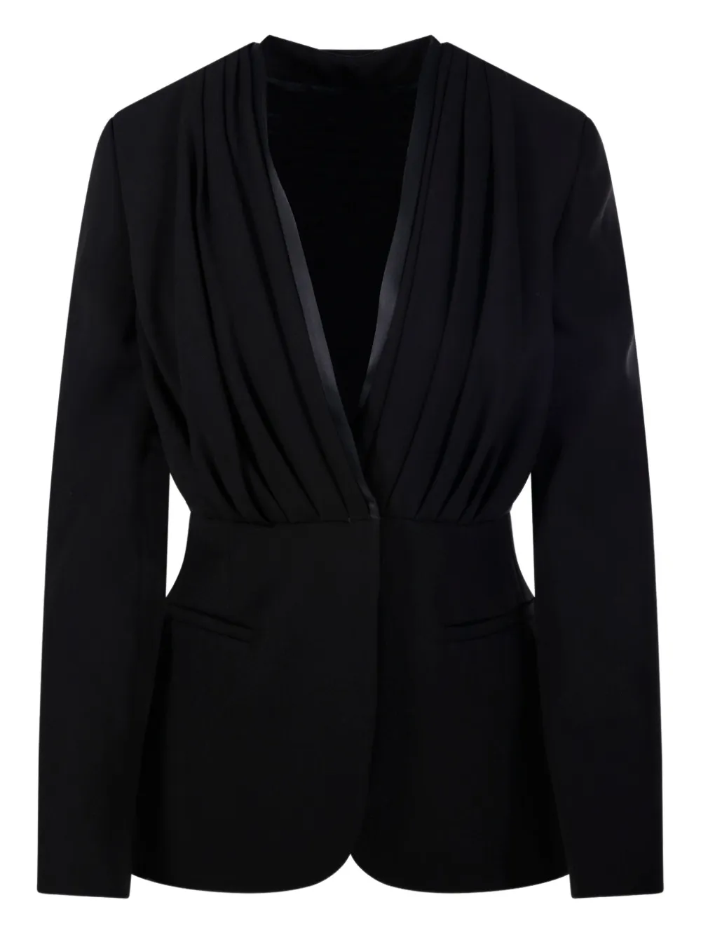 

Пиджак с драпировкой MAX MARA, черный