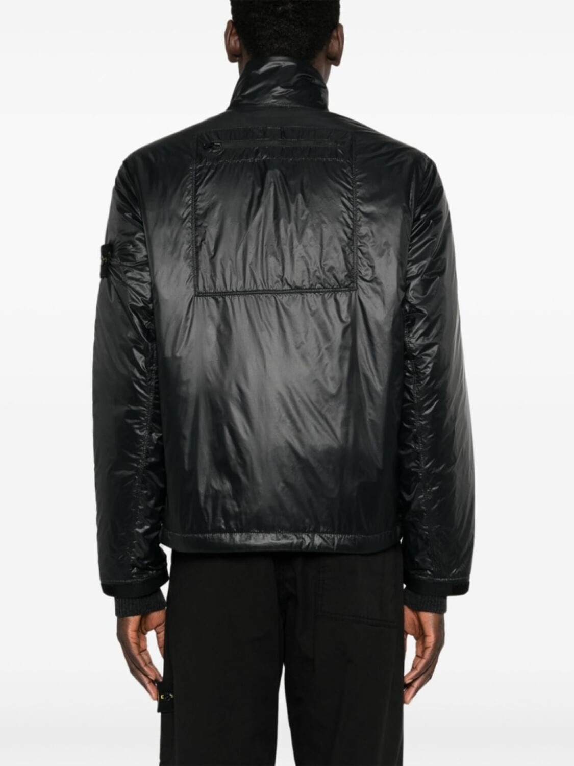 Stone Island легкая утепленная куртка с изображением компаса, черный — фото 4