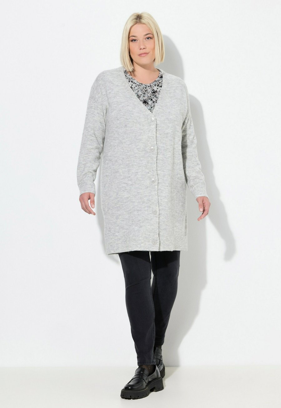 

Кардиган Ulla Popken Cardigan, Pale Mottled Grey/Mottled Light Grey