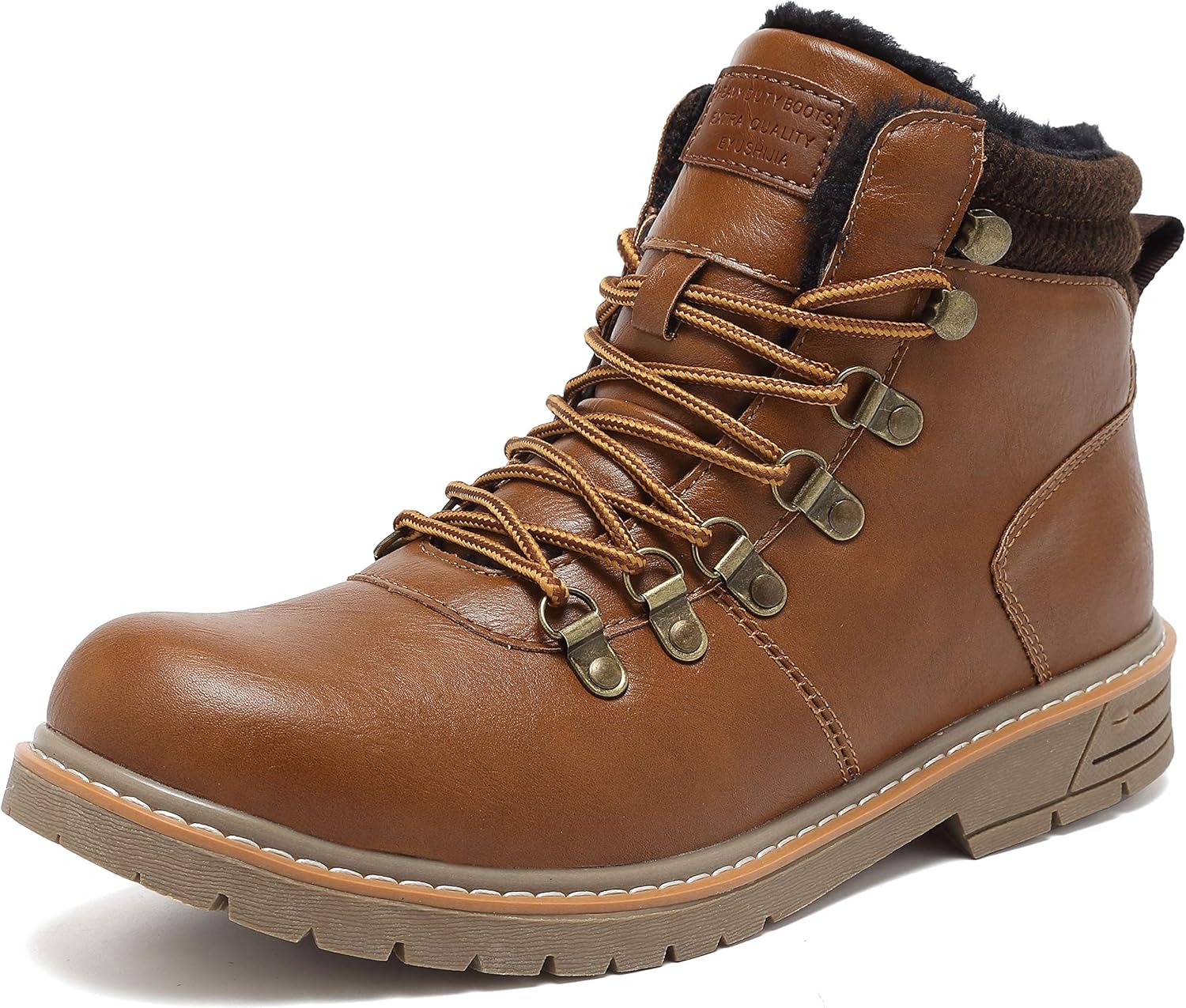 

Мужские водонепроницаемые зимние ботинки для походов Eyushijia, Camel-fur Lining