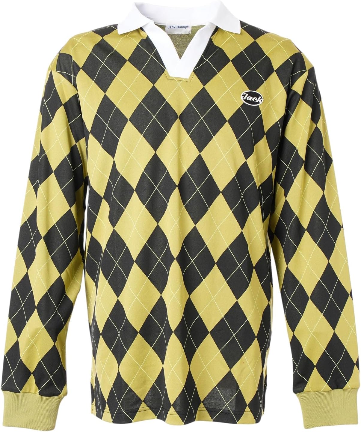 

Мужская рубашка-поло с длинным рукавом Jack Bunny 262-5261823 (ромбовидный узор, жаккард) / для гольфа, бежевый