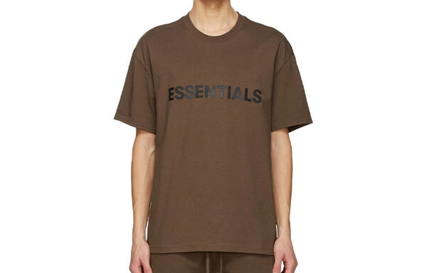 Футболка fw20 logo tee 'rain drum' Fear Of God Essentials, коричневый — фото 2