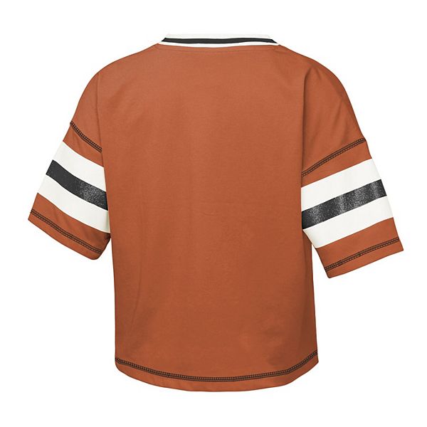 Детская футболка с v-образным вырезом Texas Longhorns Gridiron в цвете texas orange Outerstuff — фото 4