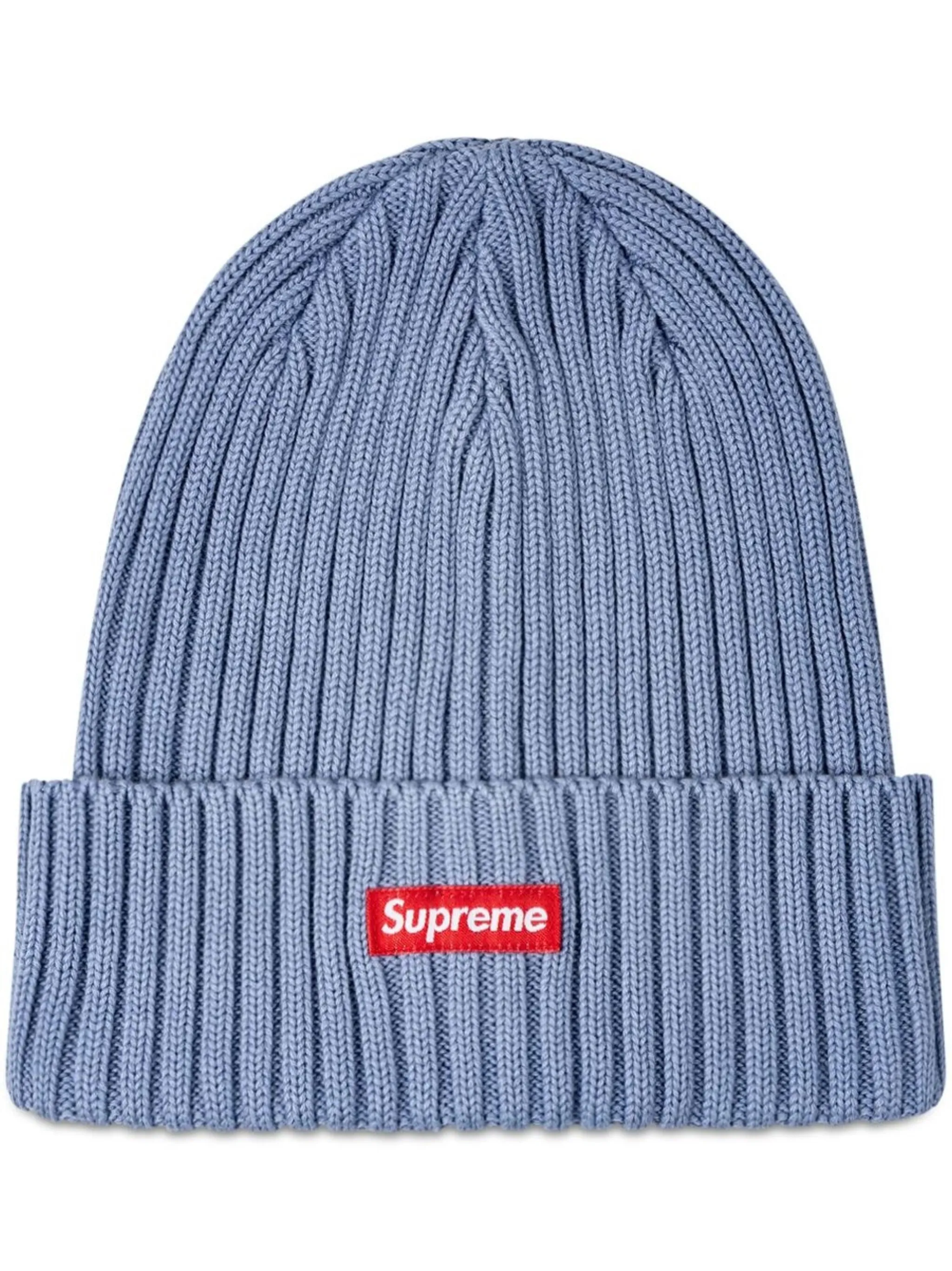 

Шапка бини в рубчик Supreme, синий