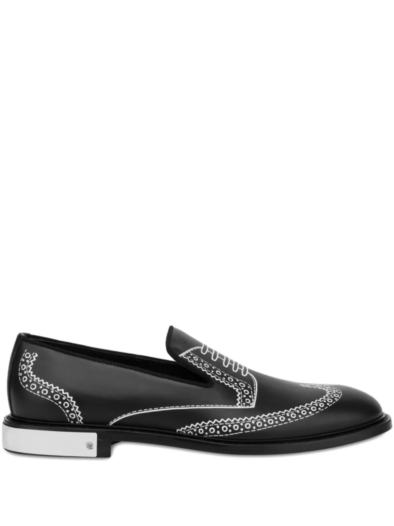 

Moschino кожаные лоферы, черный