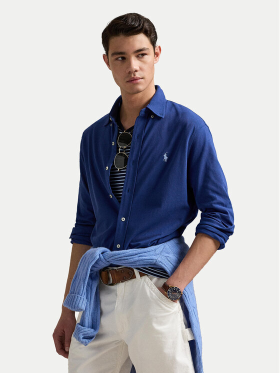 

Рубашка обычного кроя 710654408140 Polo Ralph Lauren, синий