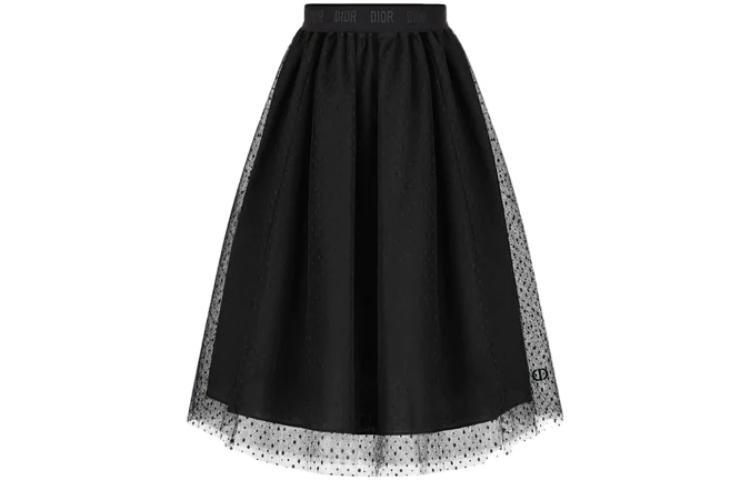 

Юбка детская Dior с кружевом, черный