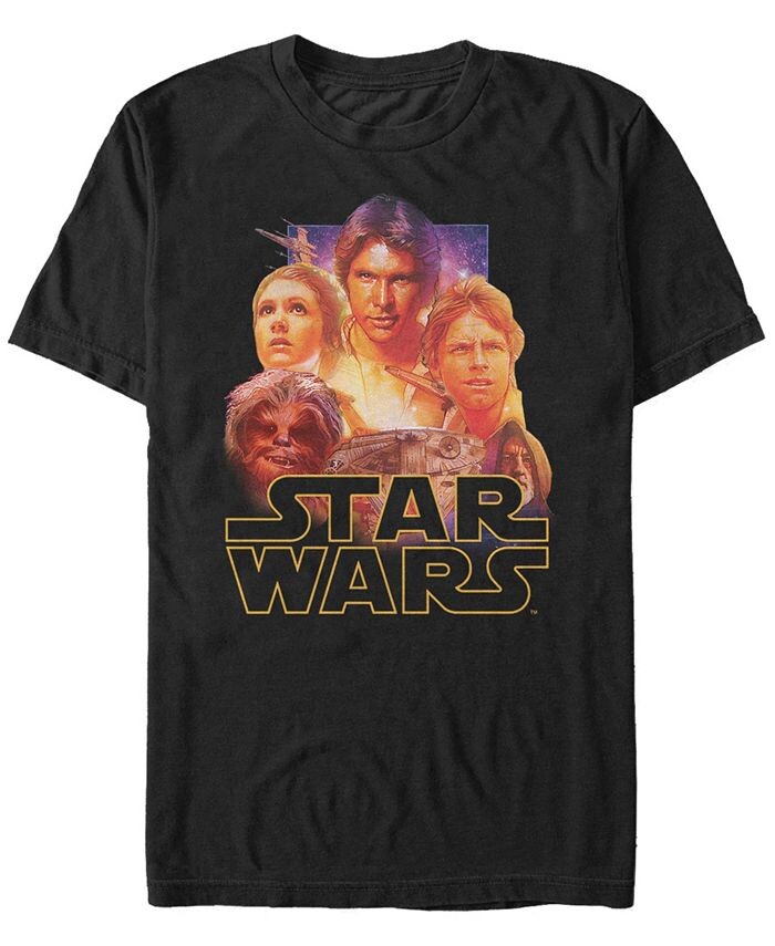 

Мужская классическая футболка с короткими рукавами «Звездные войны» Heavenly Han Solo Group Fifth Sun, черный