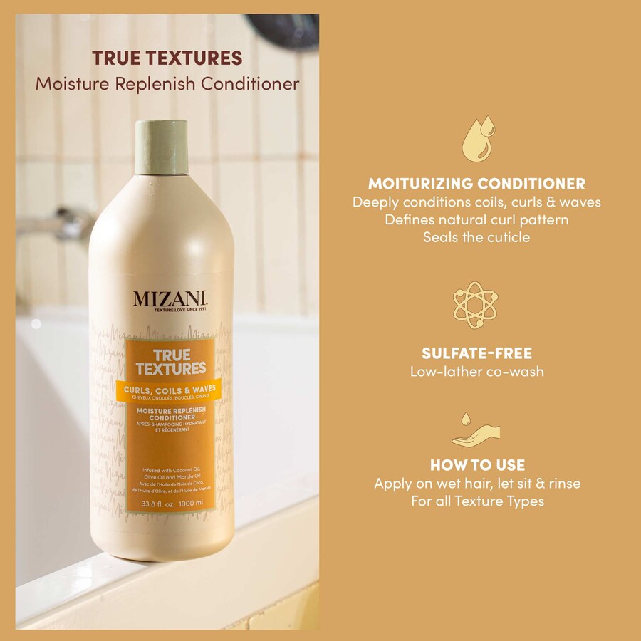Кондиционер для увлажнения кожи True Textures Mizani, 33.8 oz /1000 mL — фото 3