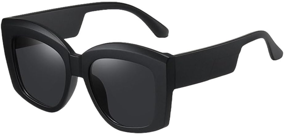 

Женские солнцезащитные очки 2027 года в стиле ретро с эффектом утепления, большие винтажные овальные солнцезащитные очки с защитой от УФ-излучения UV400 MTZJH, Sand Black