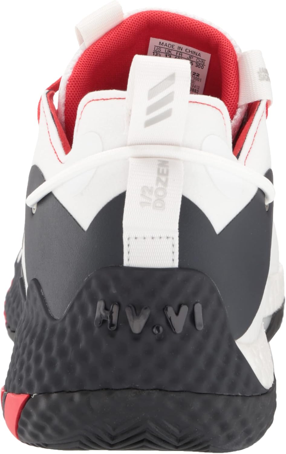 Мужские кроссовки adidas Harden Vol 6, белый/красный/ярко-красный — фото 3