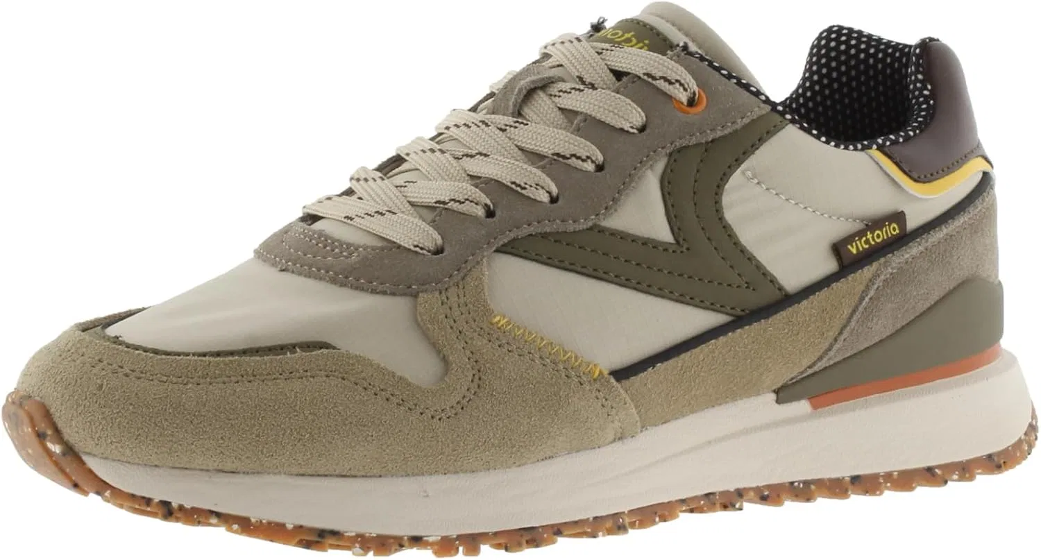 Мужские низкие кроссовки Victoria 1985 Low-Top Leggera из нейлона, цветной и натуральной кожи с ретро-логотипом, артикул 8802114, Taupe