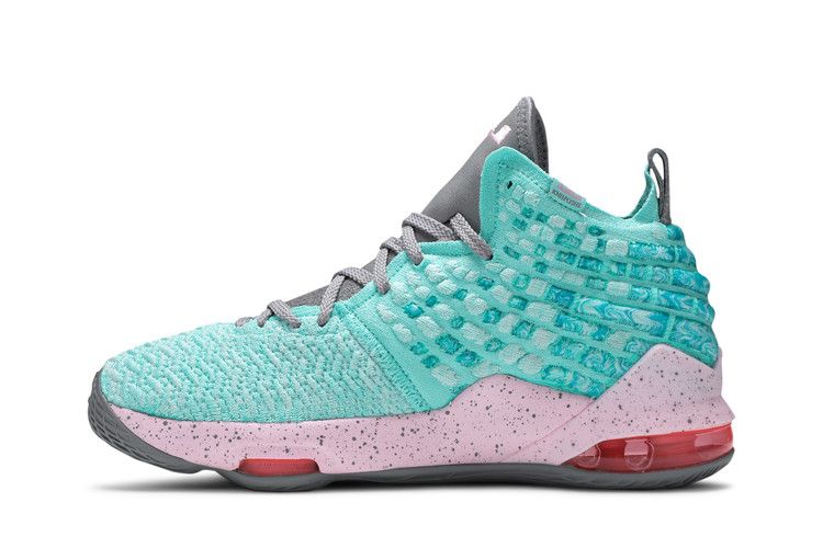 Кроссовки Nike LeBron 17 GS 'South Beach', синий — фото 4