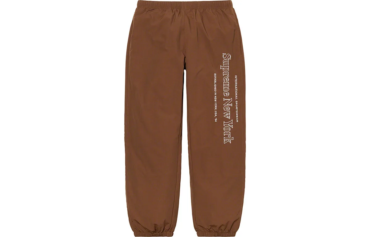 Спортивные штаны с логотипом на боку Supreme, Umber