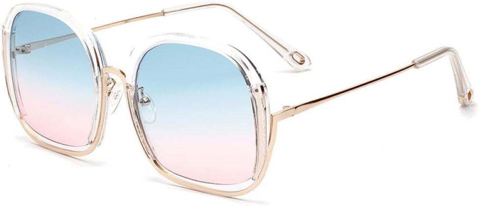 

Модные солнцезащитные очки для женщин в винтажном стиле, ретро-очки для женщин с защитой от ультрафиолета UV400 (светло-коричневые, один размер) LXLHWN, Clear-bluepink