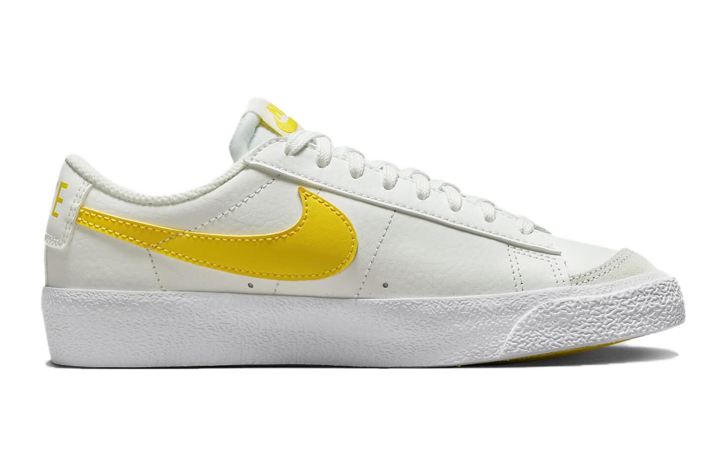 Детские кроссовки для скейтбординга Blazer GS Nike, белый/желтый — фото 2