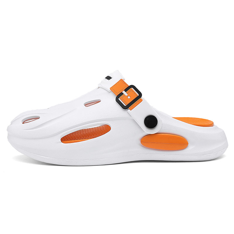 

RENBEN Клоги унисекс бело-оранжевые, цвет White Orange