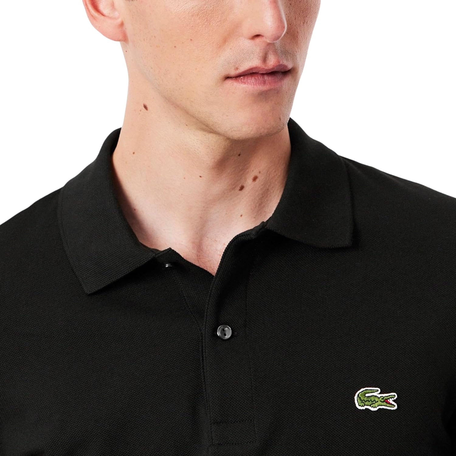 Lacoste мужская классическая приталенная поло с длинным рукавом, Black — фото 2