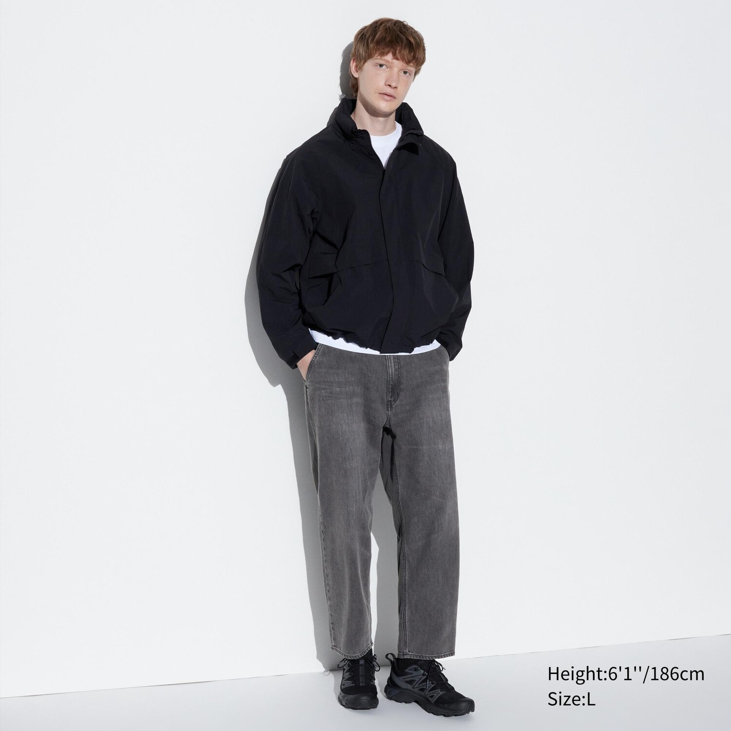 

Джинсы длиной до щиколотки UNIQLO, серый
