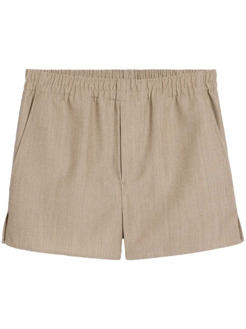 

Шорты из зернистой кожи AMI Paris, коричневый