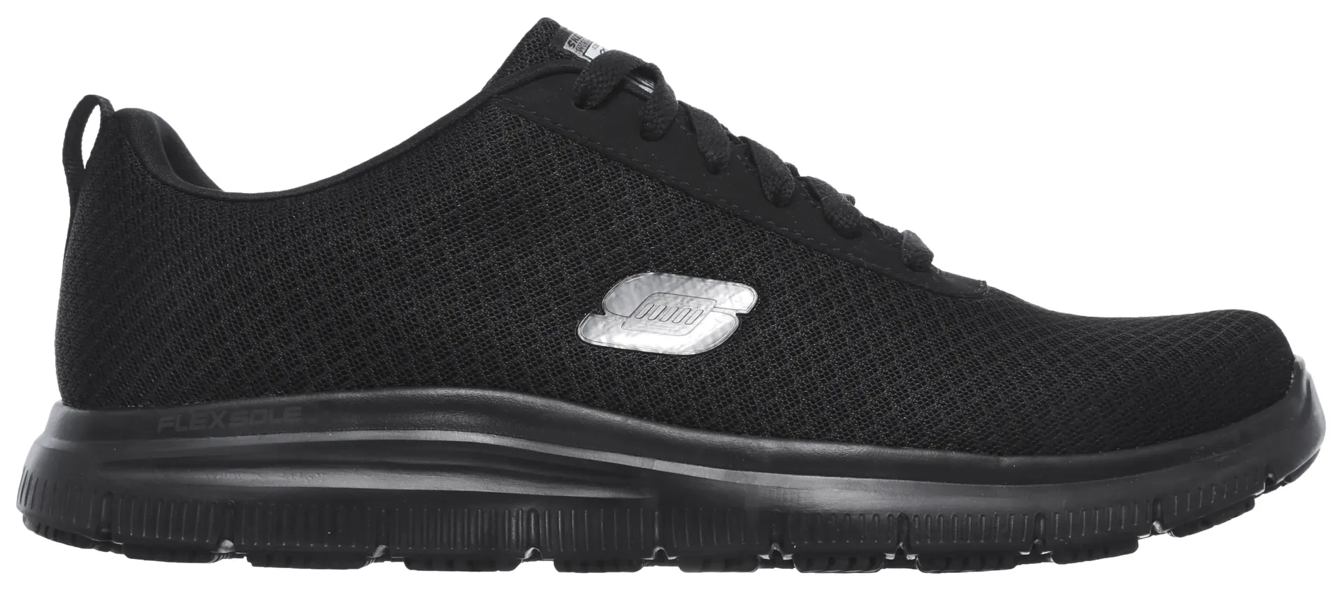 Профессиональная обувь Skechers, обувь на шнуровке для общественного питания, уход с мягкой стелькой, черный — фото 3