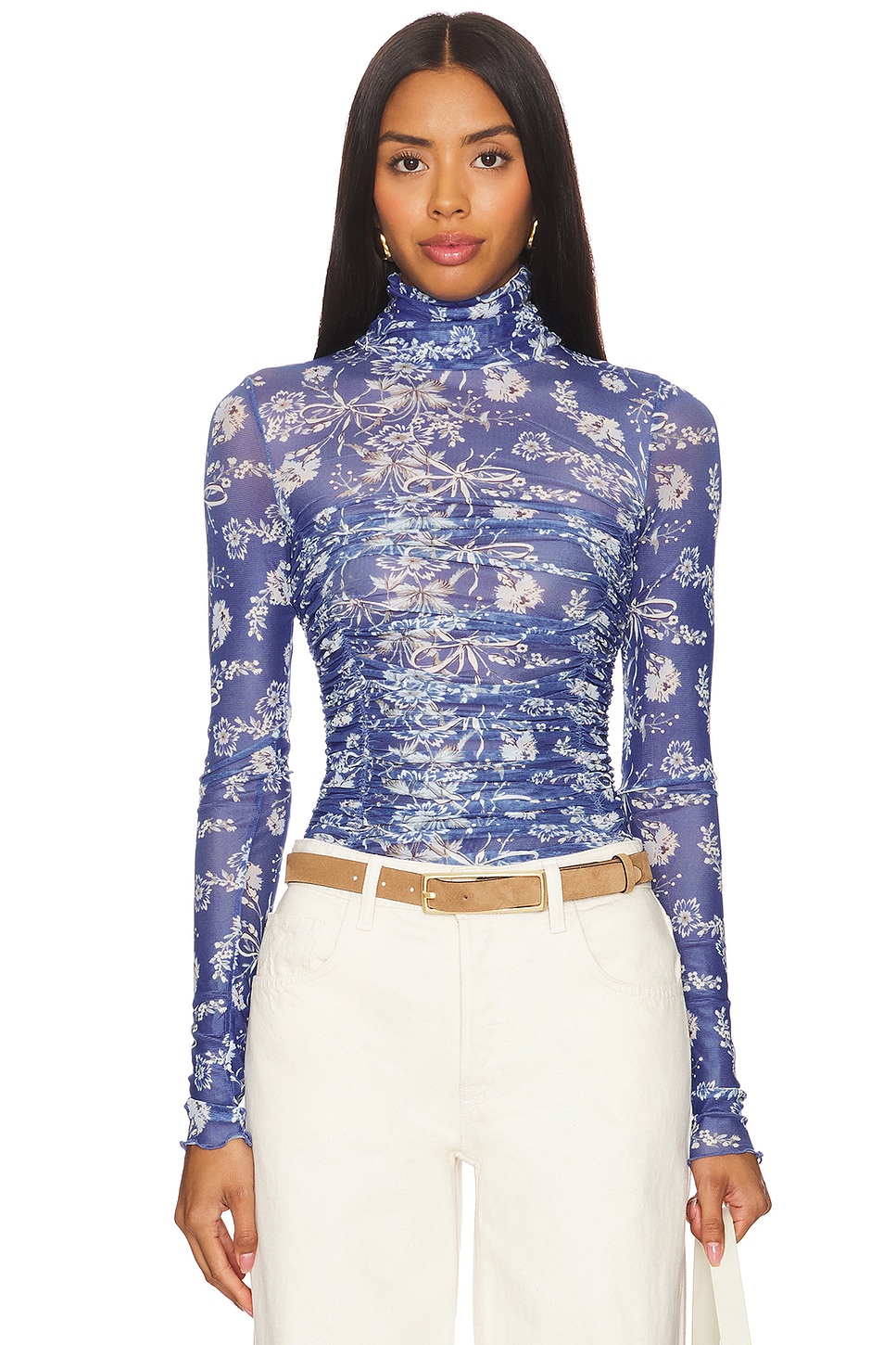 

X интимно fp под всем этим напечатанным боди Free People, цвет bluebell combo