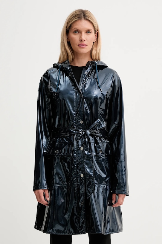 

Куртка 18130 Curve длинная Rains, синий