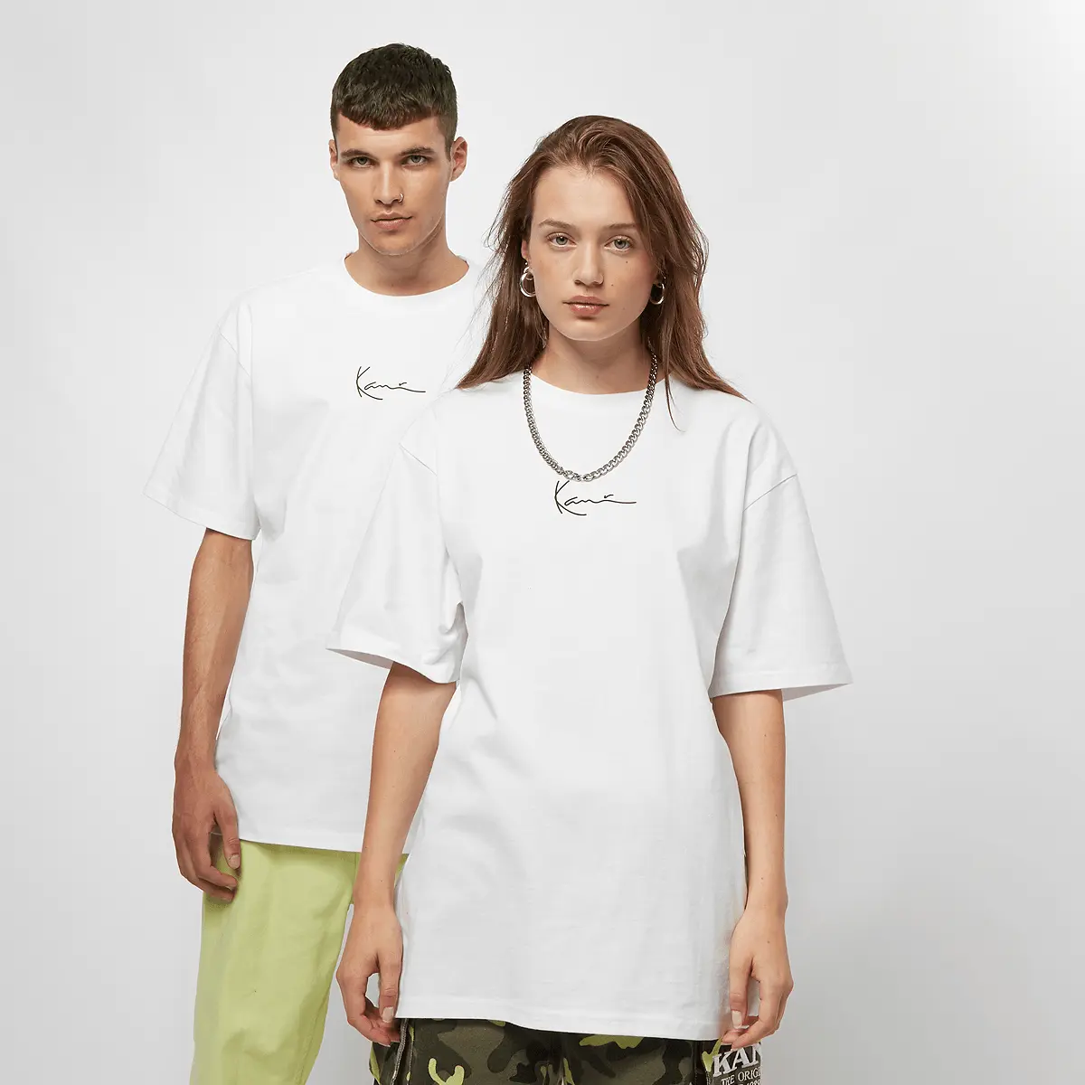 

Футболка Karl Kani Signature Tee, белый/белый