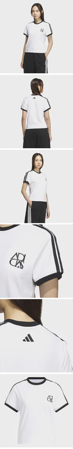 Женская танцевальная футболка белая от Adidas — фото 4