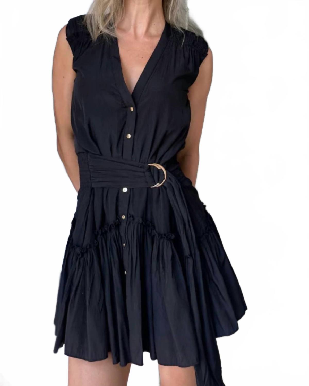 

Мини-платье с поясом от Бриджит в черном цвете Bishop + Young, черный