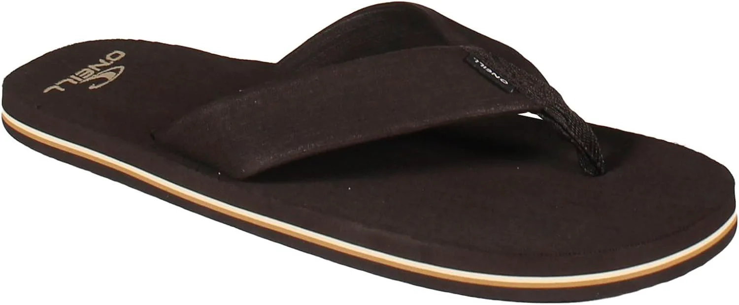 

O'NEILL Groundswell & Phluff Daddy Flip Flops for Men - Premium Сандалии Men Will Love - Comfortable Casual Flip Flops, темно-коричневый