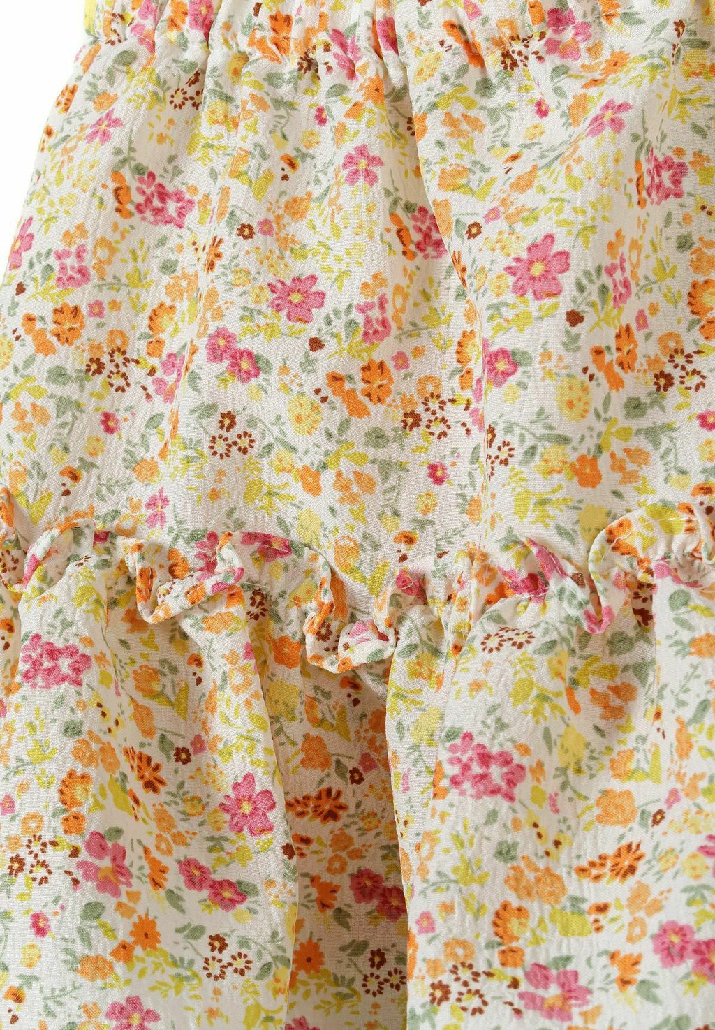 Юбка-колокол CRINKLE LAYERED FRILLS MINOTI, слоновая кость — фото 3