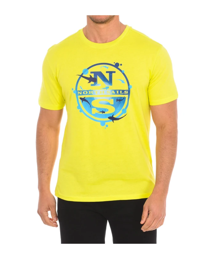 

Футболка с короткими рукавами и ребристыми манжетами. North Sails, желтый