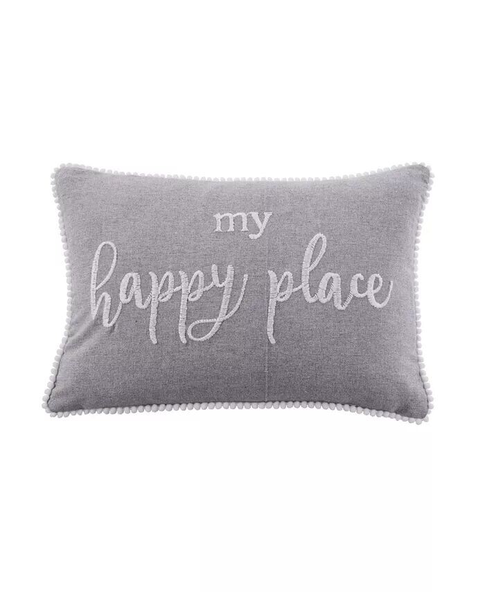 

Декоративная подушка Pippa Happy Place, 12 x 18 дюймов Levtex, серый