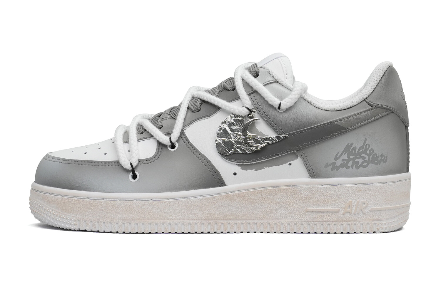 

Кроссовки Nike Air Force 1 Skateboarding Shoes Unisex Low-top Gray, серый
