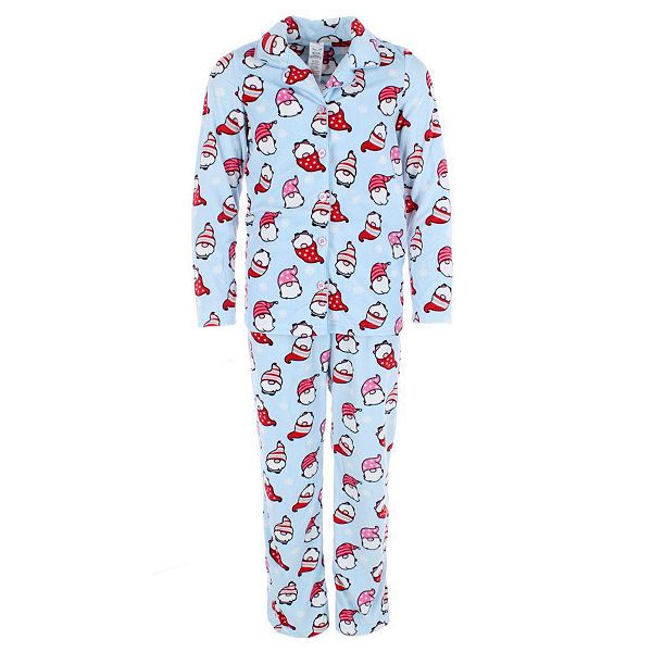 

Пижамный комплект Girl's Holiday Gnome из велюра Rene Rofe