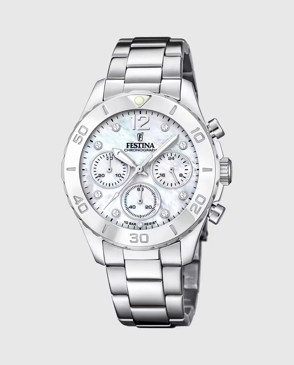 

F20603/1 Женские часы Boyfriend из серебряной стали Festina, серебрянный