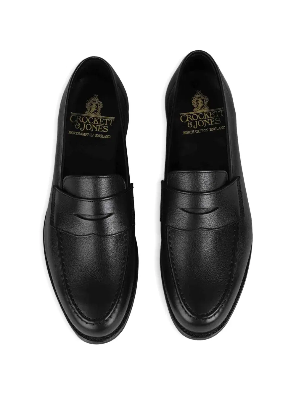 Лоферы Harvard из зернистой кожи Crockett & Jones, черный — фото 3