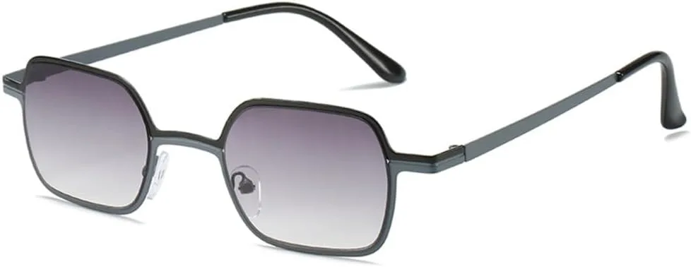 

Модные квадратные солнцезащитные очки для женщин, винтажные безободковые очки с градиентными линзами, солнцезащитные очки для мужчин MUTYNE, Gun Gradient Gray